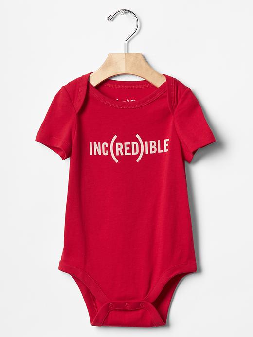 Image number 1 showing, babyGap x (RED)&#153 word bodysuit