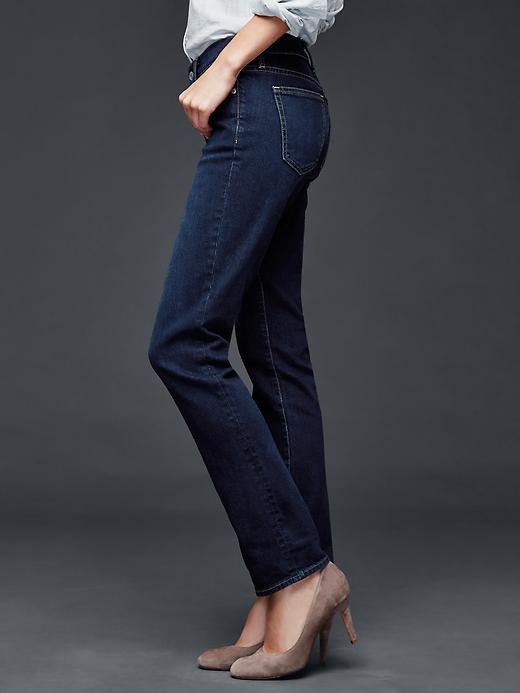 Image number 3 showing, Mid rise real straight jeans