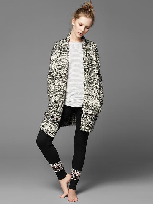 Image number 4 showing, Fair isle open cardigan