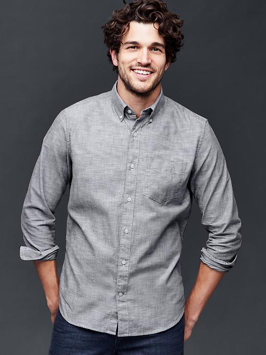 Image number 6 showing, Clean chambray standard fit shirt