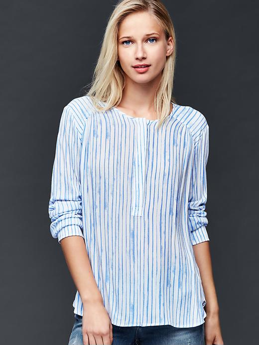 Image number 6 showing, Shirred print blouse