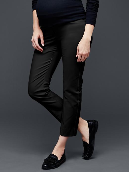 View large product image 1 of 1. Full panel slim cropped pants