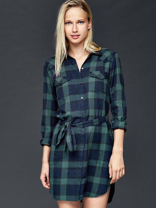 Image number 4 showing, Flannel western shirtdress