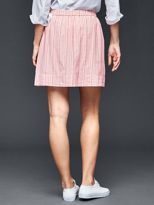 Image number 2 showing, Linen stripe mini skirt