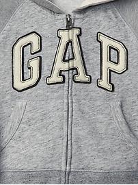 View large product image 3 of 3. Logo marled zip hoodie