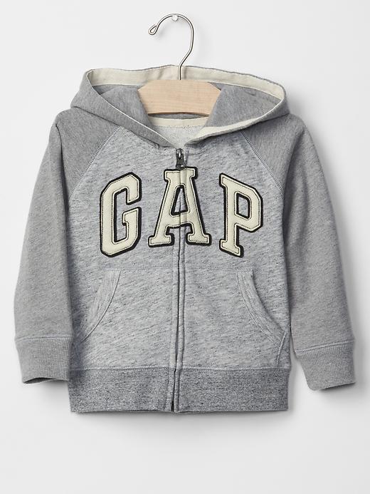 View large product image 1 of 3. Logo marled zip hoodie