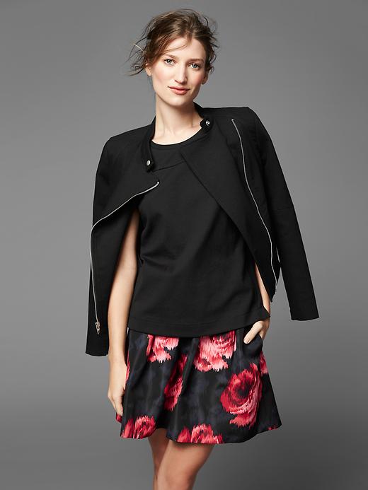Image number 2 showing, Pleated print skirt