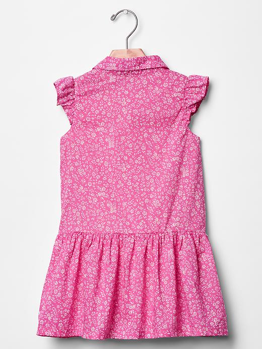 Image number 2 showing, Floral flutter shirt dress
