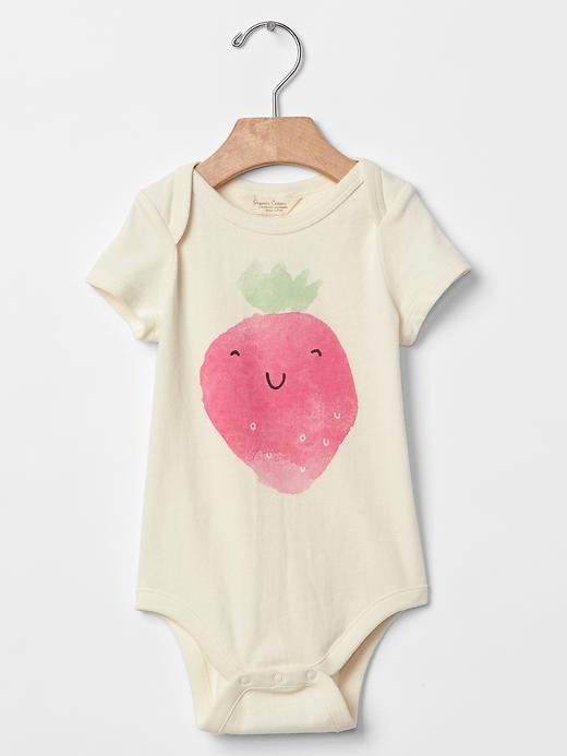 Image number 4 showing, Organic fruit graphic bodysuit
