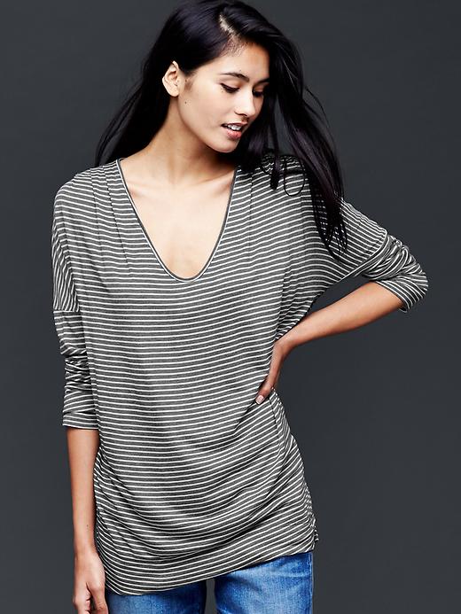 Image number 4 showing, Stripe scoop neck tunic