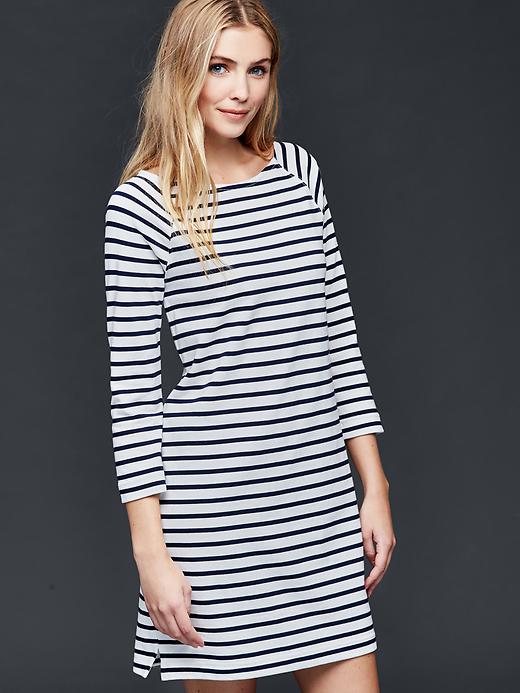 View large product image 1 of 1. Sailor stripe shift dress
