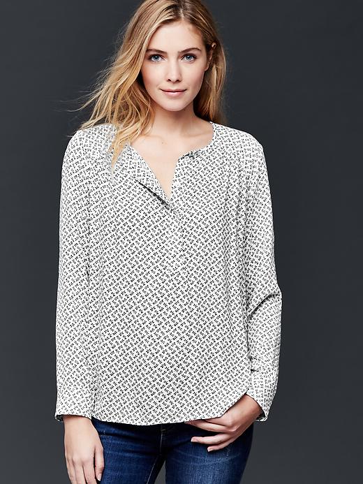 Image number 9 showing, Shirred print blouse