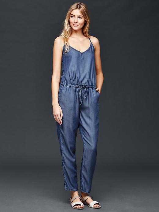 gap 1969 denim jumpsuit