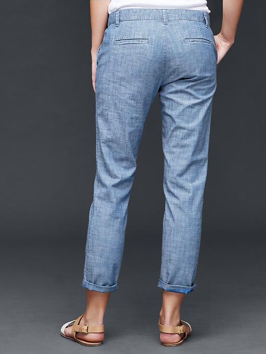 Image number 2 showing, Chambray girlfriend chino
