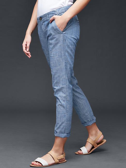 Image number 1 showing, Chambray girlfriend chino