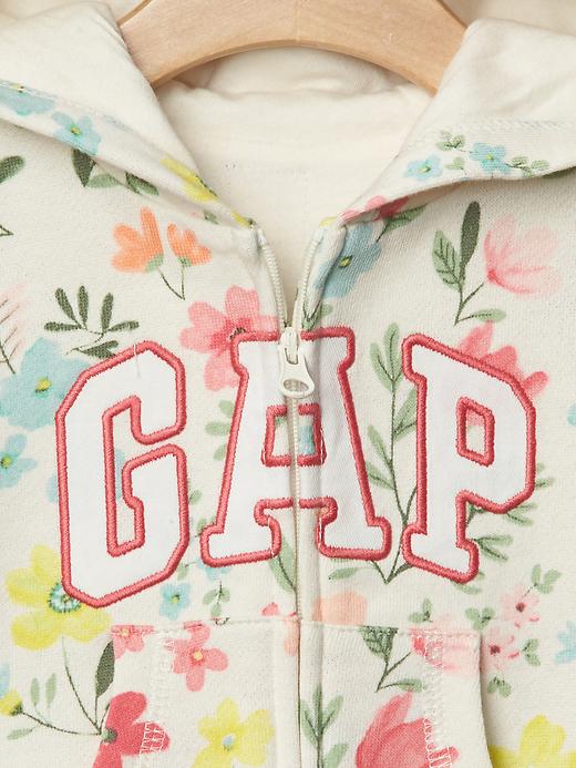 Image number 3 showing, Logo floral zip hoodie