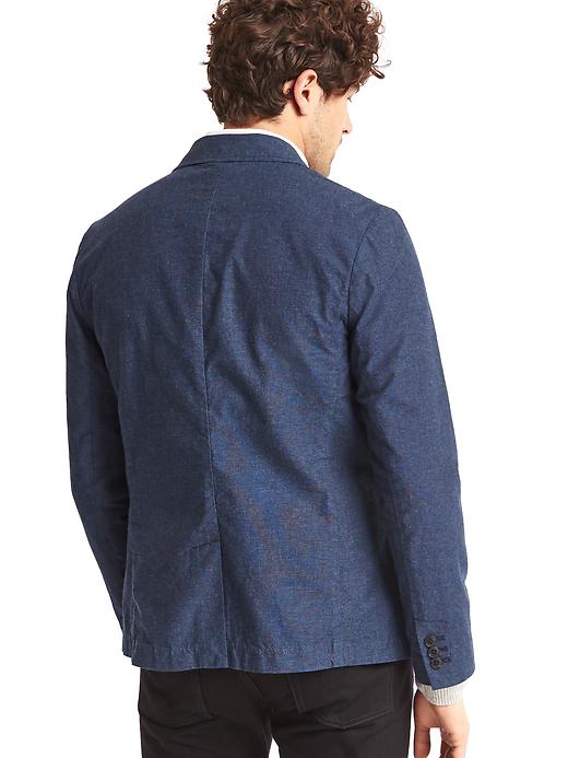 Image number 2 showing, Cotton indigo blazer