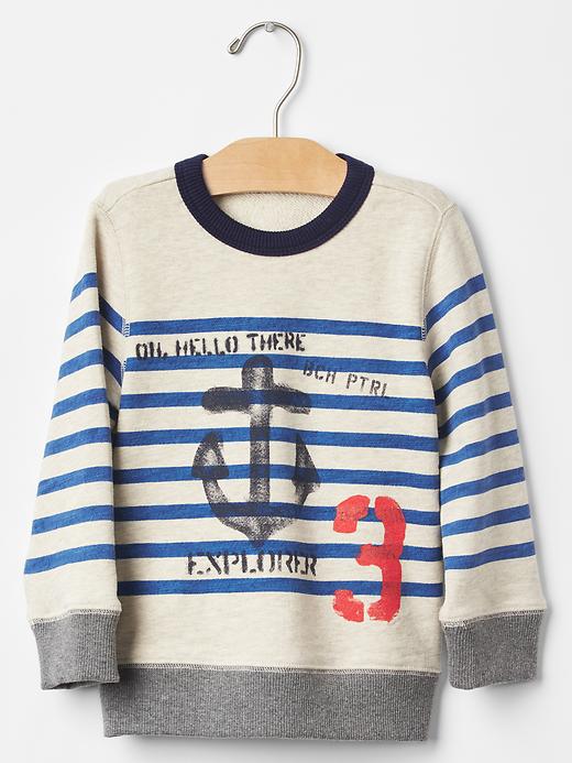 View large product image 1 of 3. Sailor stripe sweatshirt