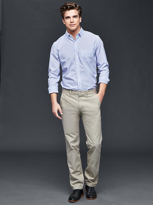 Image number 3 showing, Wrinkle-resistant pinstripe standard fit shirt
