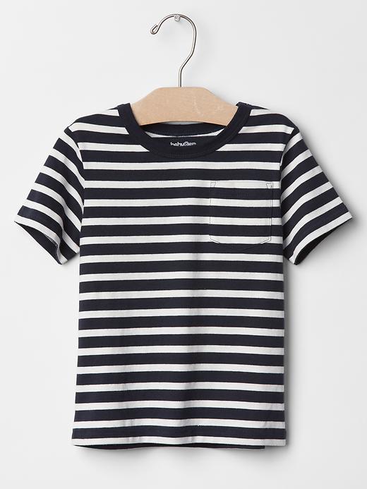View large product image 1 of 2. Stripe pocket tee