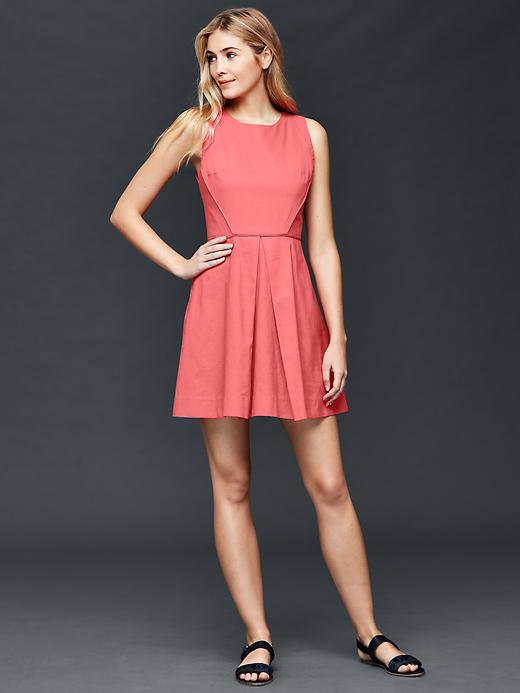 Image number 3 showing, Linen-cotton fit & flare dress
