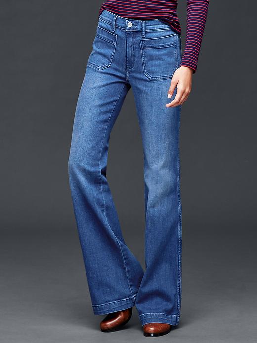 Image number 6 showing, AUTHENTIC 1969 patch pocket flare jeans