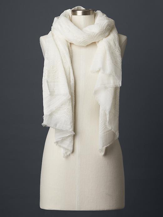 View large product image 1 of 1. Eyelet scarf
