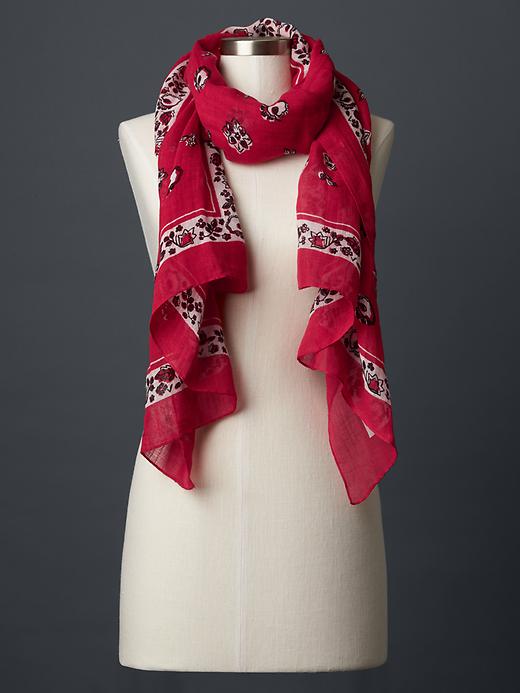 View large product image 1 of 1. Floral bandana scarf