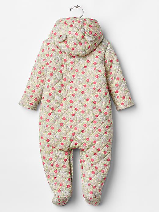 Image number 2 showing, Floral quilted bear one-piece