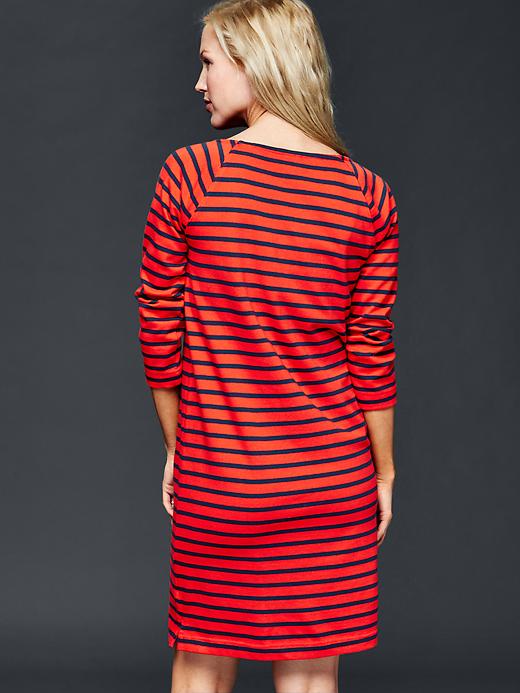 Image number 2 showing, Stripe boatneck shift dress