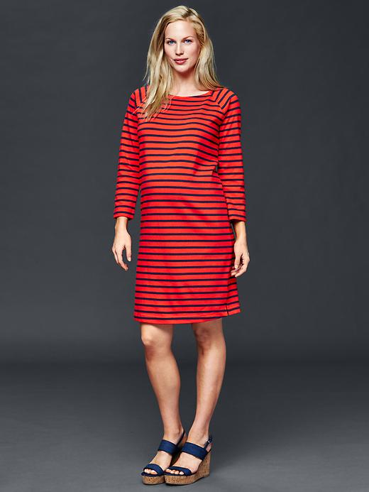 Image number 3 showing, Stripe boatneck shift dress