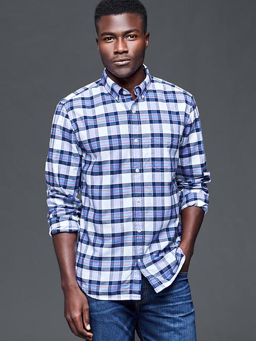 Image number 6 showing, Oxford plaid standard fit shirt
