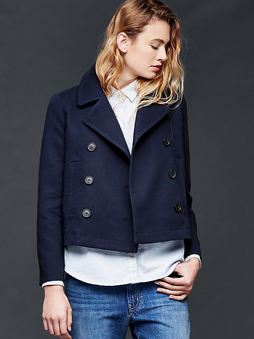 Image number 4 showing, Crop peacoat