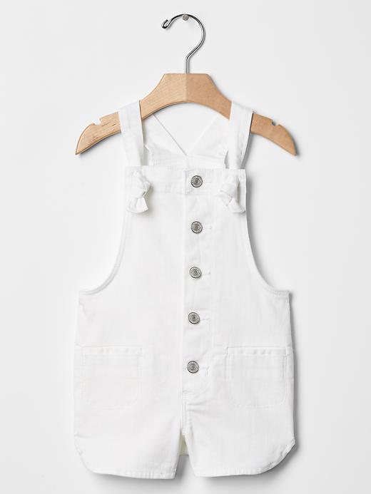 Image number 1 showing, 1969 knot denim short overalls