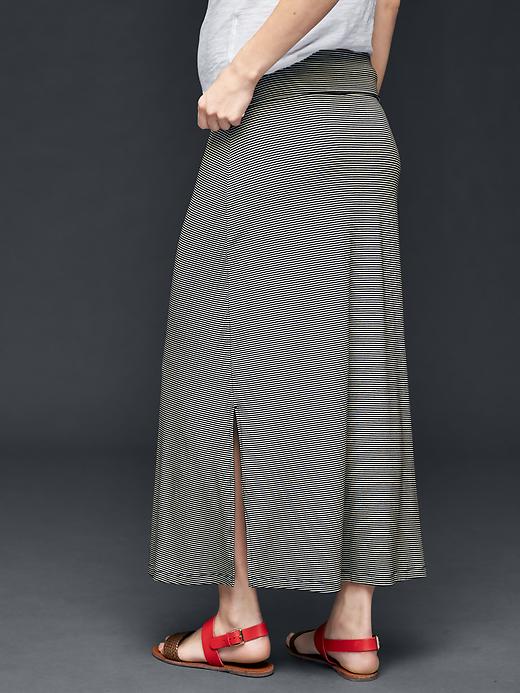 Image number 2 showing, Foldover stripe maxi skirt