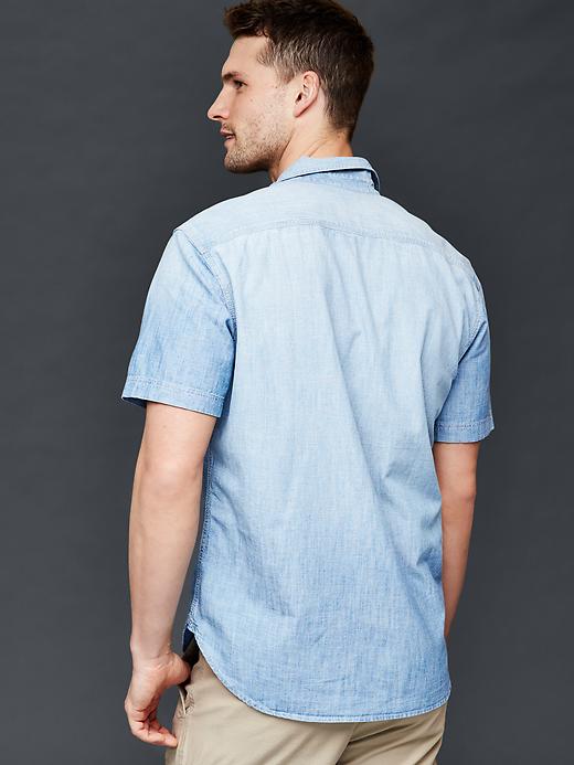 Image number 2 showing, 1969 chambray worker shirt