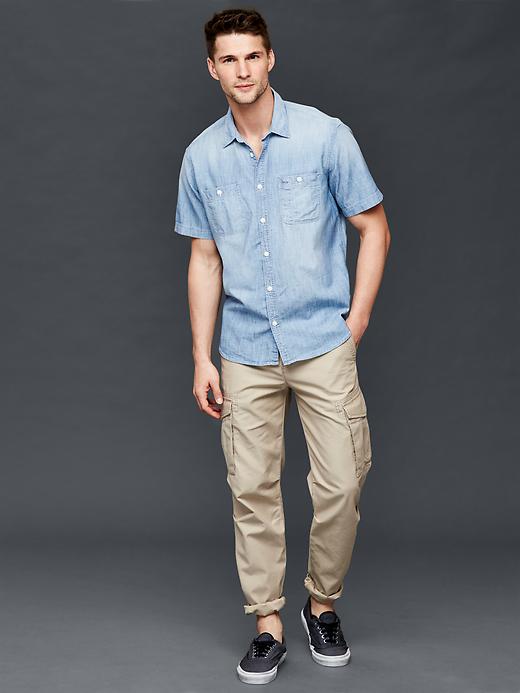 Image number 3 showing, 1969 chambray worker shirt