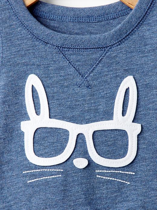 Image number 3 showing, Bunny face sweatshirt