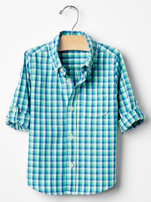 View large product image 1 of 4. Plaid convertible shirt