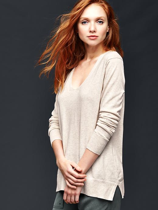Image number 7 showing, Cotton essential V-neck sweater
