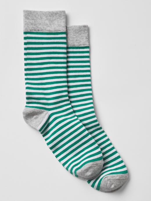View large product image 1 of 1. Simple stripe crew socks