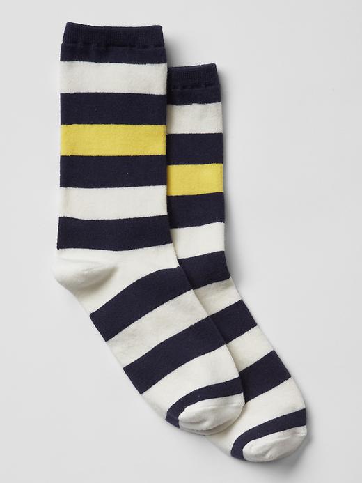 View large product image 1 of 1. Rugby stripe sock