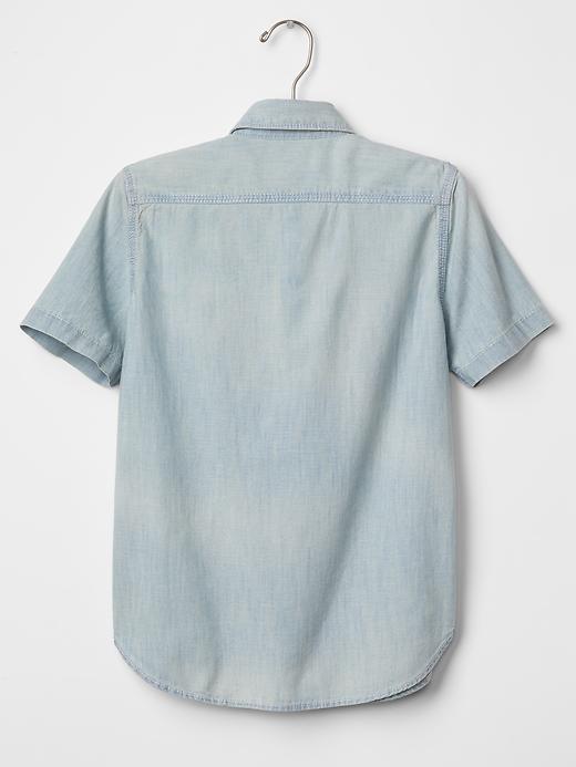 Image number 2 showing, 1969 light chambray shirt