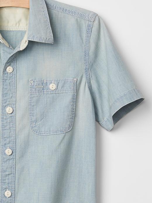 Image number 3 showing, 1969 light chambray shirt