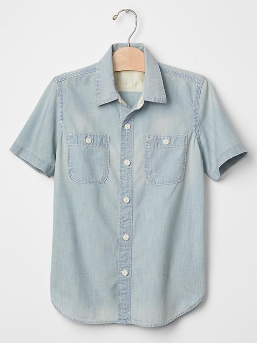 Image number 1 showing, 1969 light chambray shirt