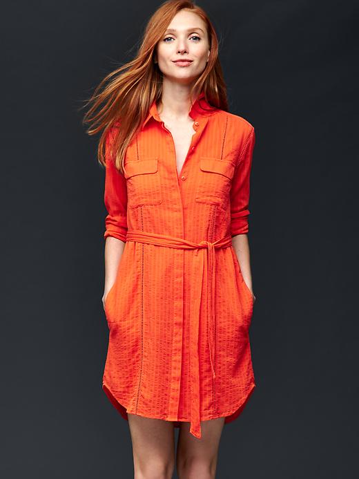Image number 1 showing, Embroidered shirtdress