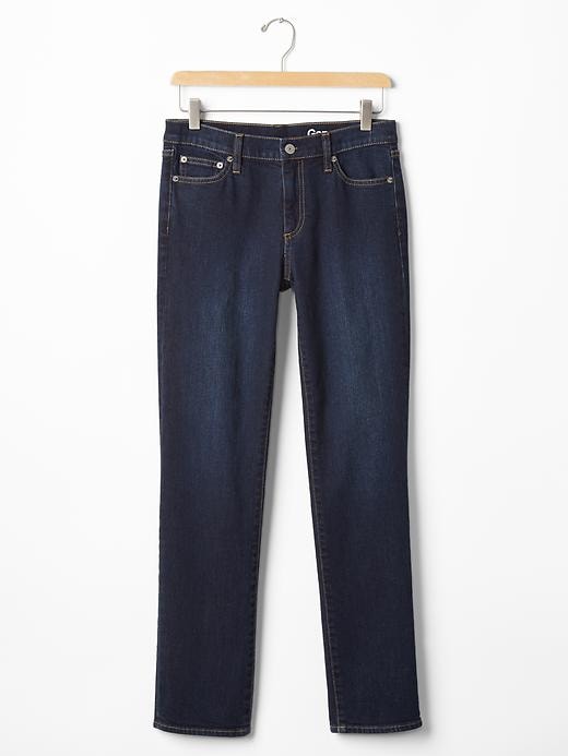 Image number 6 showing, Mid rise real straight jeans