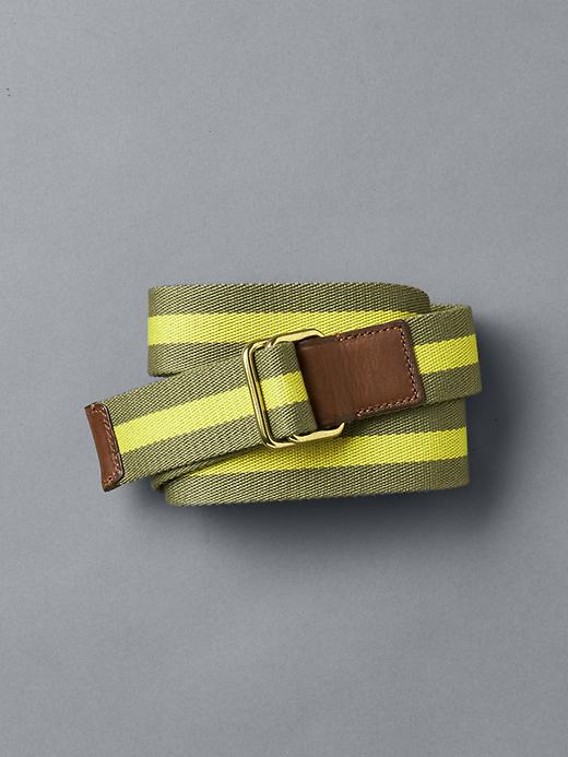 View large product image 1 of 1. Rugby stripe webbing belt