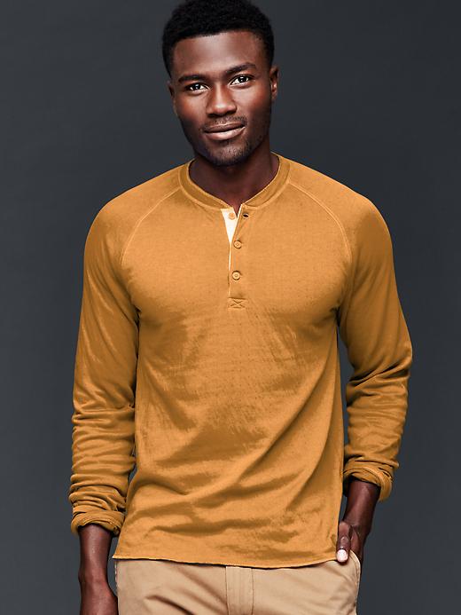 View large product image 1 of 1. Solid henley
