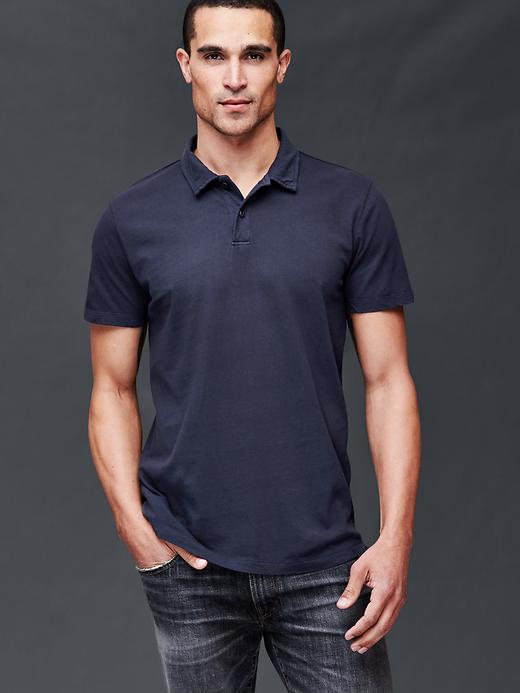 View large product image 1 of 1. Vintage wash polo